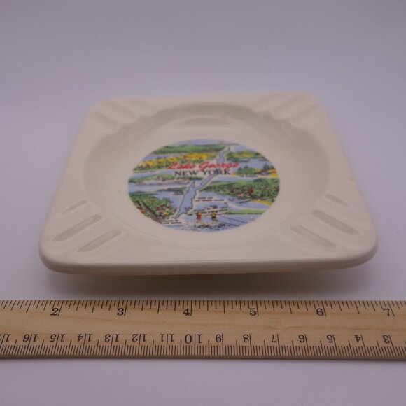 Lake George New York Ceramic Square Ash Tray - Picture 6 of 13